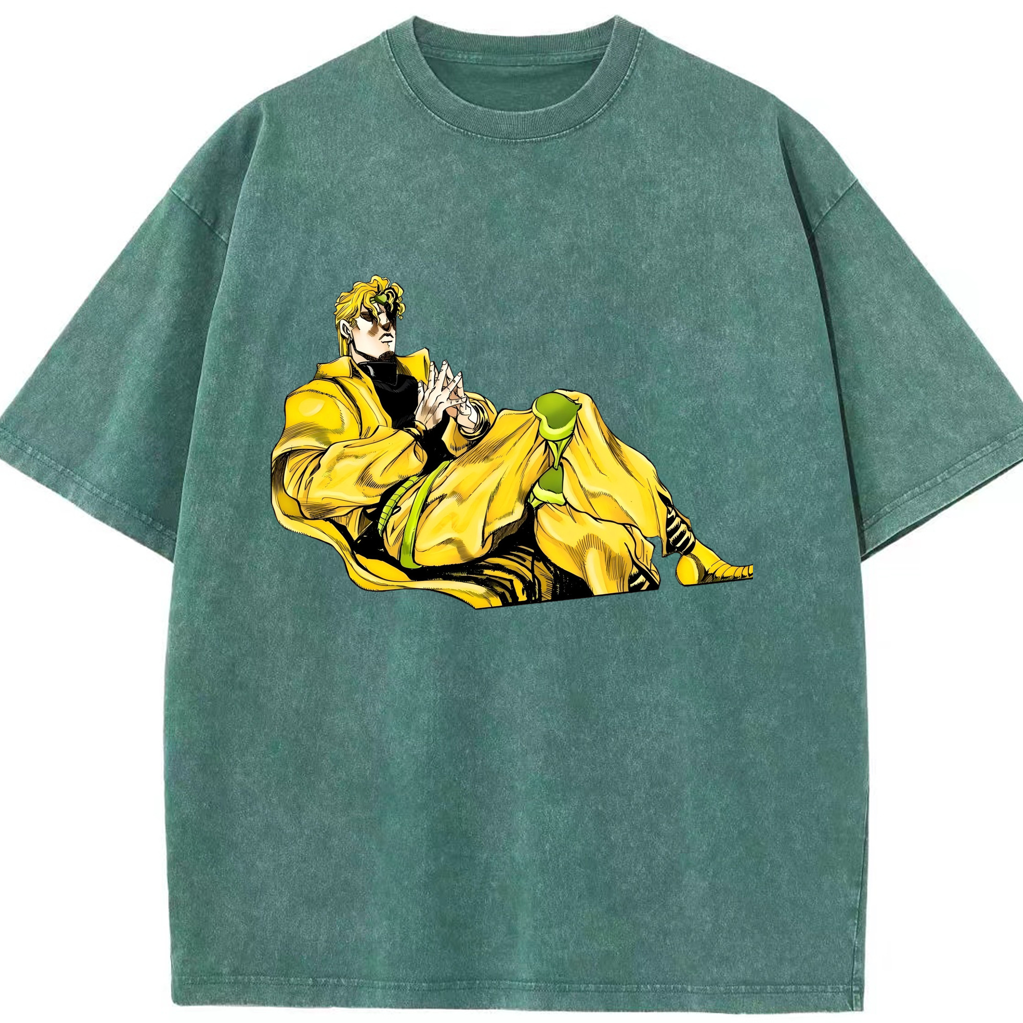 （画像用） ジョジョの奇妙な冒険 ディオ?ブランドー JoJo's Bizarre Adventure Dio Brando 綿100% ヴィンテージ風 半袖Tシャツ（フロントプリント）